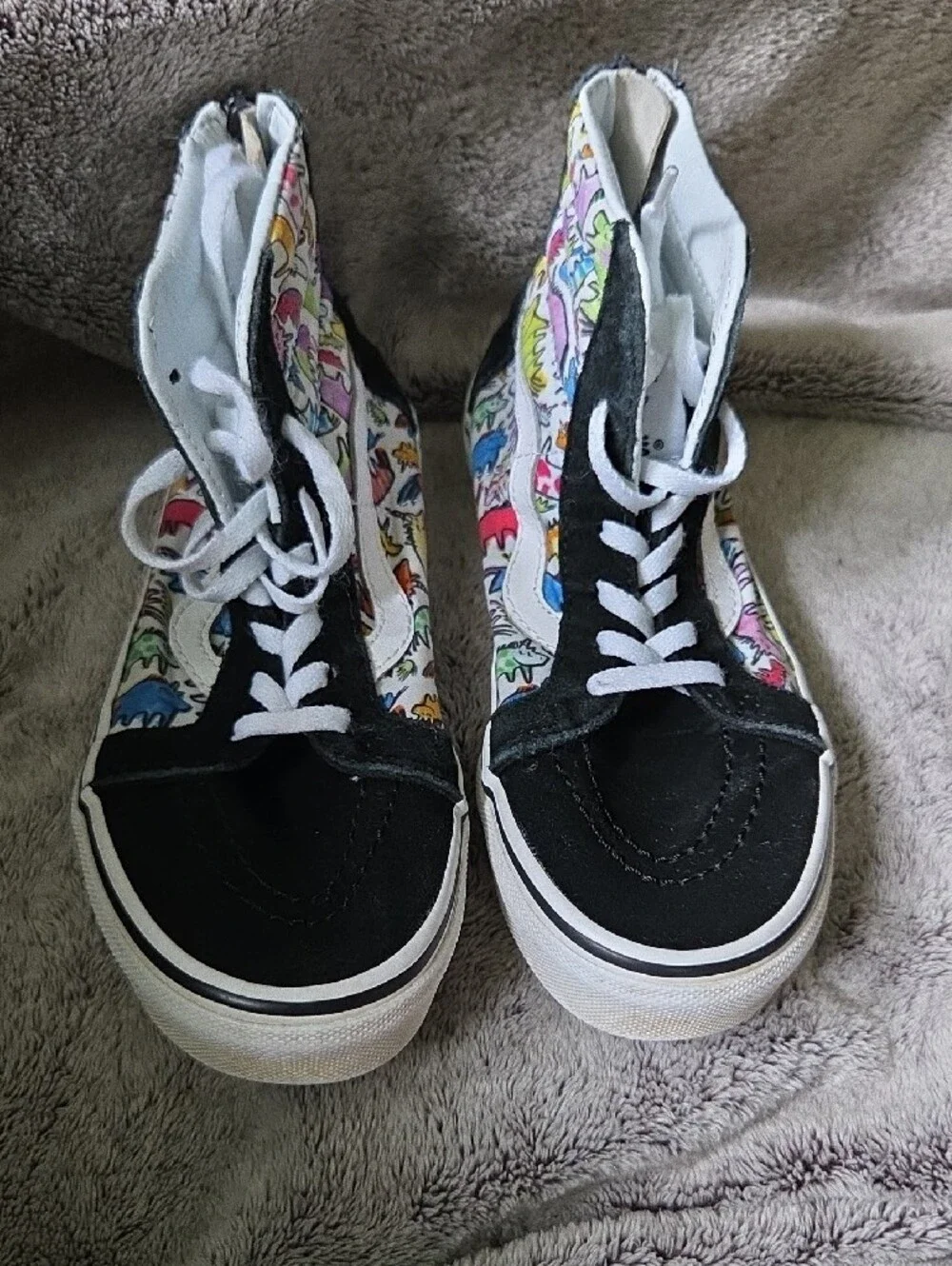 Vans Dallas Clayton SK8 Doodle Pattern High-Top Size 3Y Sneakers